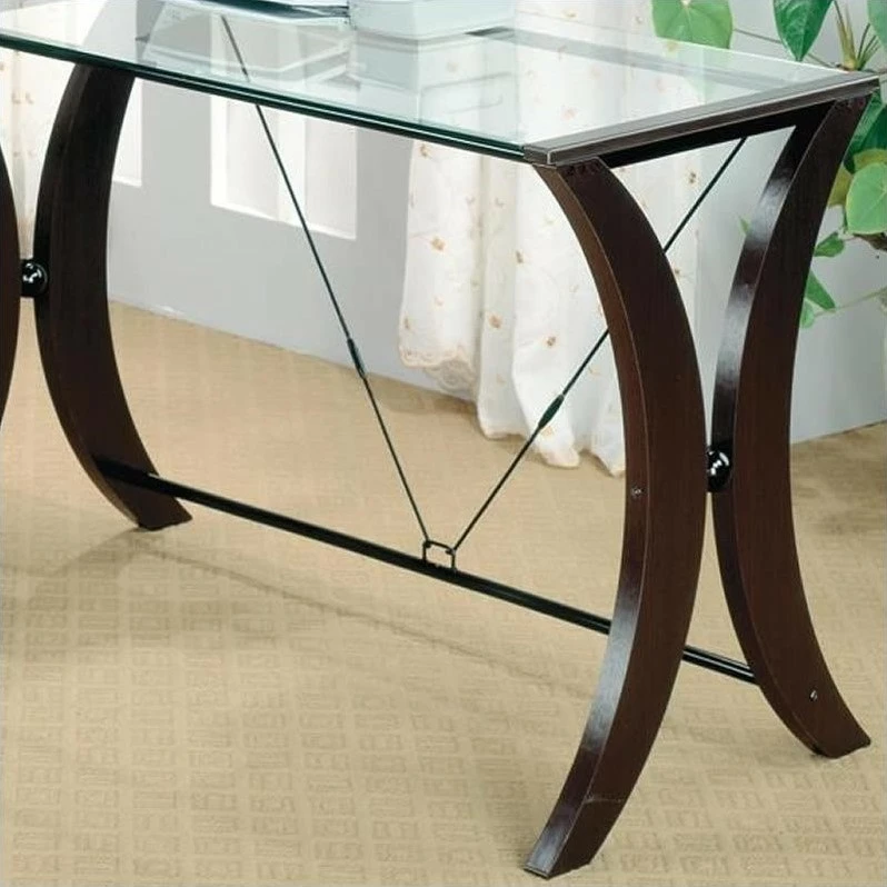 Hot Sale ⌛ Coaster Division L-Shape Computer Desk Unit In Cappuccino ❤️ 3 Hot Sale ⌛ Coaster Division L-Shape Computer Desk Unit In Cappuccino ❤️ - Image 3