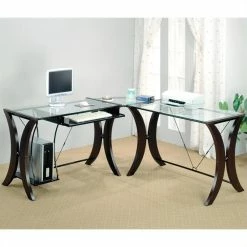 Hot Sale ⌛ Coaster Division L-Shape Computer Desk Unit In Cappuccino ❤️ 7 Hot Sale ⌛ Coaster Division L-Shape Computer Desk Unit In Cappuccino ❤️ -Cheap Executive Store 361878 L