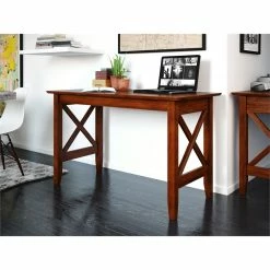Coupon 💯 AFI Home Computer Writing Desk Hardwood Heavy Duty 48" Console Table In Walnut 🛒 -Cheap Executive Store 368615 8 L