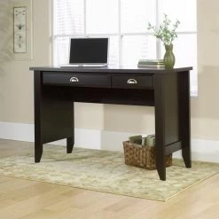 Flash Sale 👏 Sauder Shoal Creek Modern Wood Computer Desk In Jamocha Wood 😉 -Cheap Executive Store 437751 L