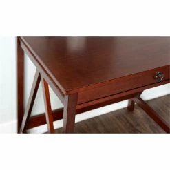 Best reviews of 💯 Linon Titian Wood One Drawer Laptop Desk In Tobacco Brown ⭐ -Cheap Executive Store 438812 14 L
