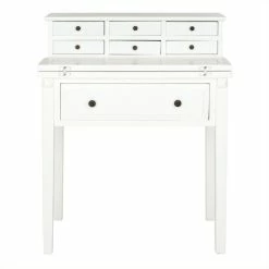 Budget ✔️ Safavieh Abigail Pine Wood Desk In White 😀