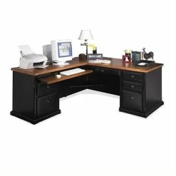 Cheapest 🤩 Martin Furniture Southampton LHF L-Shaped Executive Desk In Oynx Black ✨