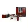 Wholesale ❤️ Mayline Napoli 72"" Desk And Cabinets Office Set In Sierra Cherry ⌛