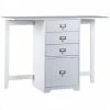 Brand new ✔️ Southern Enterprises SEI Furniture Paige White Fold-Out Organizer And Craft Desk 😀