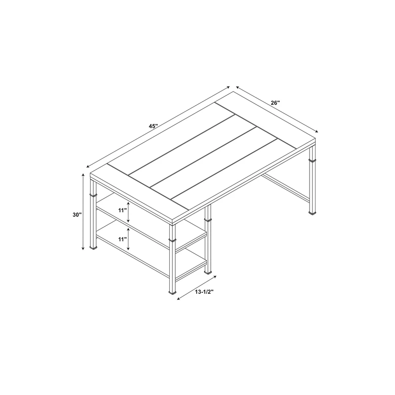 Discount π Linon Austin Wood And Metal Desk In Brown π 2 Discount π Linon Austin Wood And Metal Desk In Brown π - Image 2